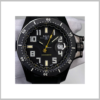 BALL Engineer Hydrocarbon Titanium Chronometer Watch Black Dial 42mm