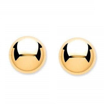 Solid Gold Ball Stud Earrings