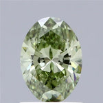 1.04ct Oval Lab Grown Diamond (Colour Fancy Vivid Green, Clarity VVS2, IGI Certified) - Pobjoy Diamonds