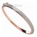 18K Rose Gold Ladies 3.00 Carat Pave Diamond Bangle