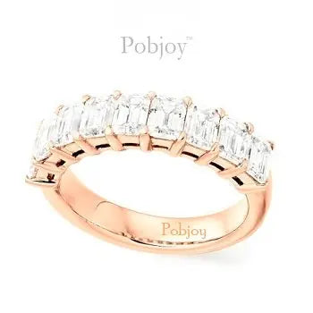 18K Rose Gold Nine Stone Lab Diamond Eternity Ring Or Dress Ring 4.30 Carats - Pobjoy Diamonds