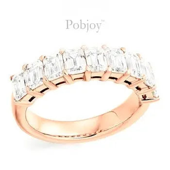 18K Rose Gold Nine Stone Lab Diamond Eternity Ring Or Dress Ring 4.30 Carats - Pobjoy Diamonds