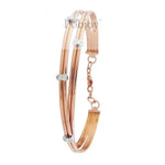 18K Rose Gold & Scattered Diamond Bangle 0.10 CTW - Pobjoy Diamonds