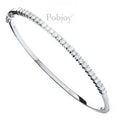 18K White Gold 1.15 Carat Diamond Bangle