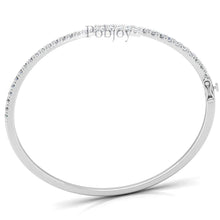 Load image into Gallery viewer, 18K White Gold 1.20 Carat Hinged Diamond Bangle