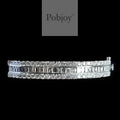 18K White Gold Baguette Diamond Bangle 6.90 Carats