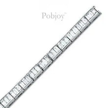 Load image into Gallery viewer, 18K White Gold Baguette Diamond Tennis Bracelet 5.00 Carats