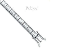 Load image into Gallery viewer, 18K White Gold Baguette Diamond Tennis Bracelet 5.00 Carats