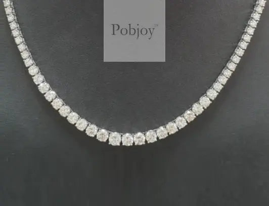 18K White Gold Diamond Necklace 16.00 Carats - Pobjoy Diamonds