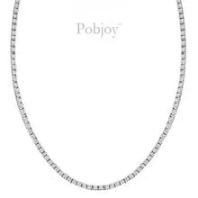 Load image into Gallery viewer, 18K White Gold Ladies Diamond Line Necklace - 10.00 Carats