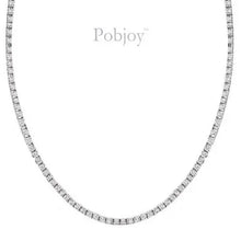 Load image into Gallery viewer, 18K White Gold Ladies Diamond Line Necklace - 10.00 Carats