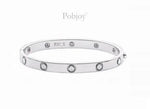 18K White Gold Studded Diamond Bangle 1.00 Carat - Pobjoy Diamonds