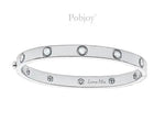 18K White Gold Studded Diamond Bangle 1.00 Carat - Pobjoy Diamonds