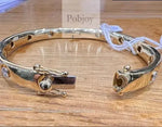 18K Yellow Gold Studded Diamond Bangle 1.00 Carat - Pobjoy Diamonds