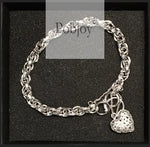 9K White Gold Ladies Prince Of Wales Bracelet