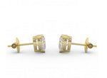 18K Gold 1.00 Carat Heart Shaped Diamond Earrings