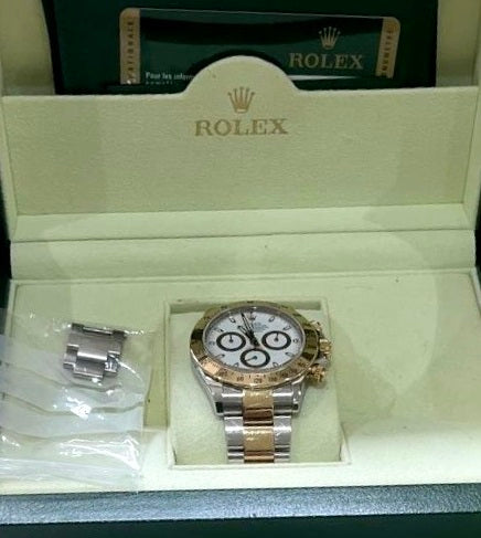 ROLEX DAYTONA STEEL & YELLOW GOLD WATCH 2012 - POBJOY DIAMONDS £13,975