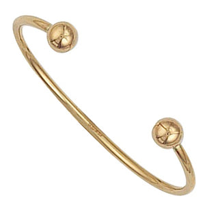 Hollow 9K Gold Baby Torque Bangle