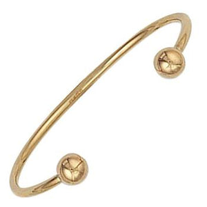 Hollow 9K Gold Baby Torque Bangle