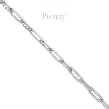 9K Gold Diamond Curb Tennis Bracelet 0.43 Carat - Pobjoy Diamonds