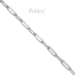 9K Gold Diamond Curb Tennis Bracelet 0.43 Carat - Pobjoy Diamonds