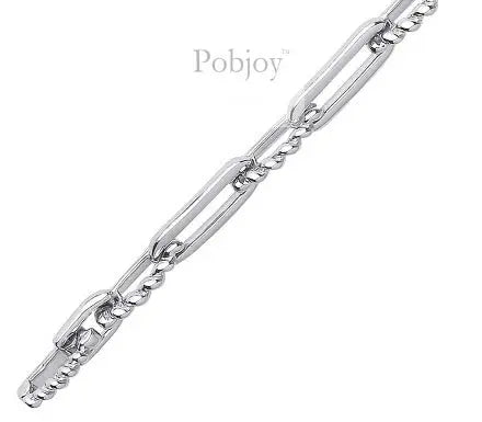 9K Gold Diamond Curb Tennis Bracelet 0.43 Carat - Pobjoy Diamonds