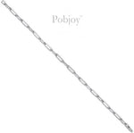 9K Gold Diamond Curb Tennis Bracelet 0.43 Carat - Pobjoy Diamonds