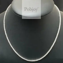 Load image into Gallery viewer, 9K White Gold Diamond Necklace 6.00 Or 8.00 Carats