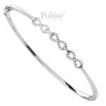 9K White Gold Ladies Diamond Bangle 0.15 Carat - Pobjoy Diamonds