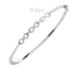 9K White Gold Ladies Diamond Bangle 0.15 Carat - Pobjoy Diamonds