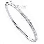 9K White Or Yellow Gold Diamond Bangle 1.00 Carat Total Weight - Pobjoy Diamonds