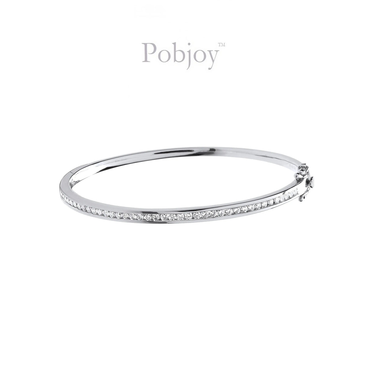 9K White Or Yellow Gold Diamond Bangle 1.00 Carat Total Weight - Pobjoy Diamonds