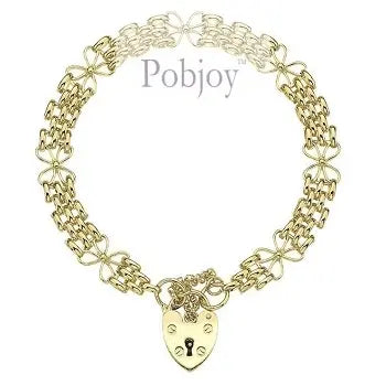 9K Yellow Gold Panther Charm Bracelet