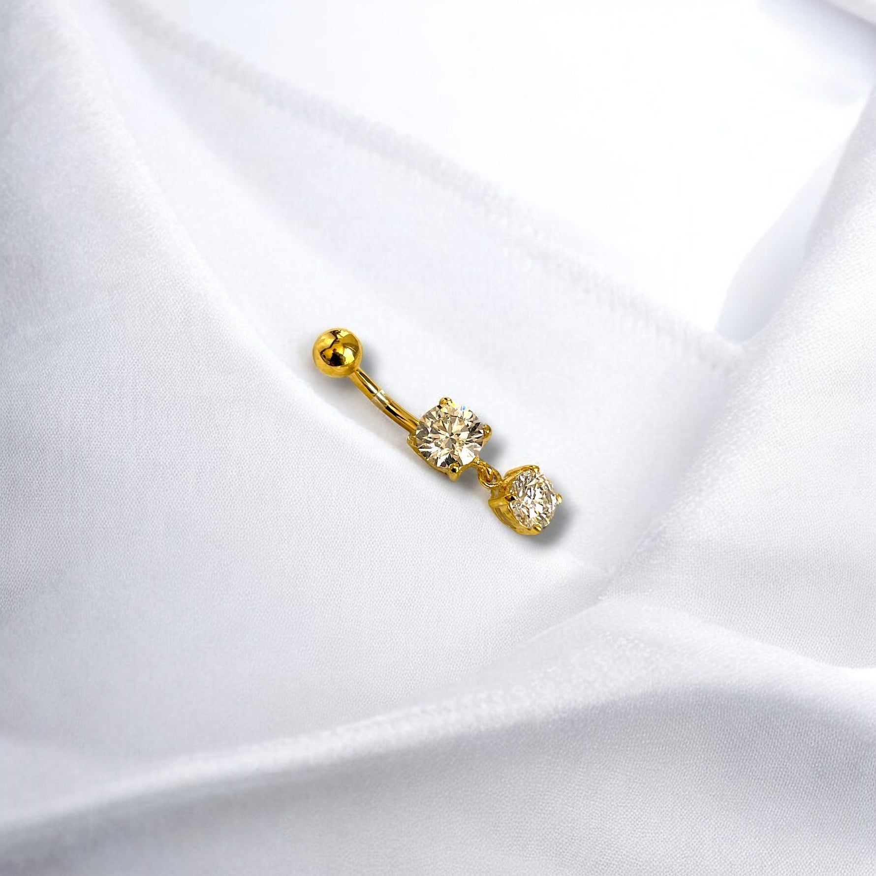 Diamond Dangly Belly Piercing 1.00 carat- Options - Pobjoy Diamonds