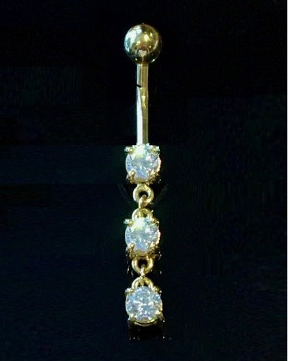 Lab Diamond Drop Belly Ring 0.66 Carat E-F/VS