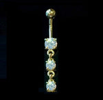 Lab Diamond Drop Belly Ring 0.94 Carat E/VS