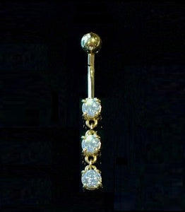 Diamond Drop Belly Ring 0.48 Carat - F/VS