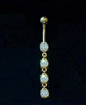 Lab Diamond Drop Belly Ring 1.60 Carats E/VS