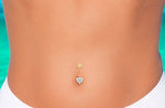 Lab Diamond Heart Belly Piercing 0.30 Carat- Options