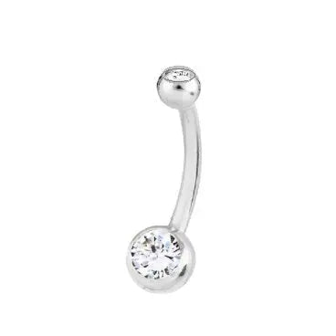 Diamond Belly Ring Twin Solitaires 0.65 Carats - Pobjoy Diamonds