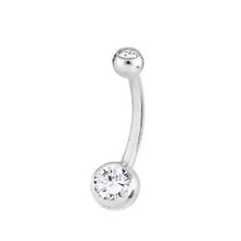 Load image into Gallery viewer, Lab Diamond Belly Ring Twin Solitaires 1.60 Carats E/VVS1