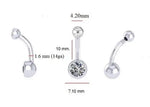 Diamond Belly Ring Twin Solitaires 0.65 Carats - Pobjoy Diamonds