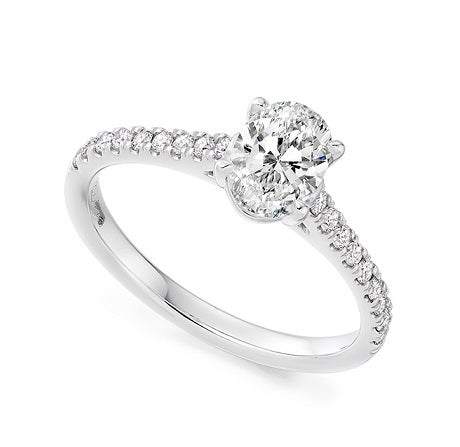 Below Deck Oval DIamond Engagement Ring