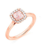 Fancy Intense Pink Lab Grown Diamond Halo Ring