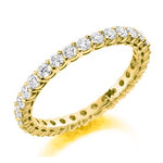 Shared-Claw Set Round Brilliant Cut Diamond Full Eternity 1.00 Carat