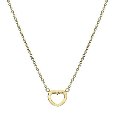 9K Gold Open Heart Pendant Neck Chain & Earrings Set - Pobjoy Diamonds