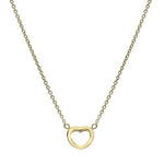 9K Gold Open Heart Pendant Neck Chain & Earrings Set - Pobjoy Diamonds