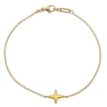 9K Yellow Gold Single Star Bracelet