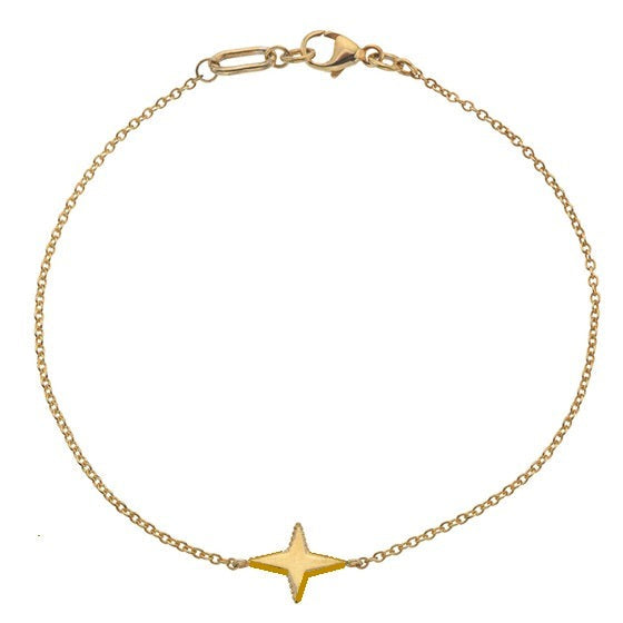 9K Yellow Gold Single Star Bracelet