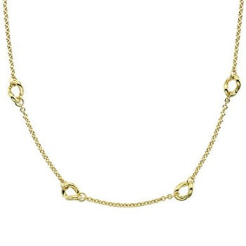 9K Yellow Gold Twist Pendant Necklace